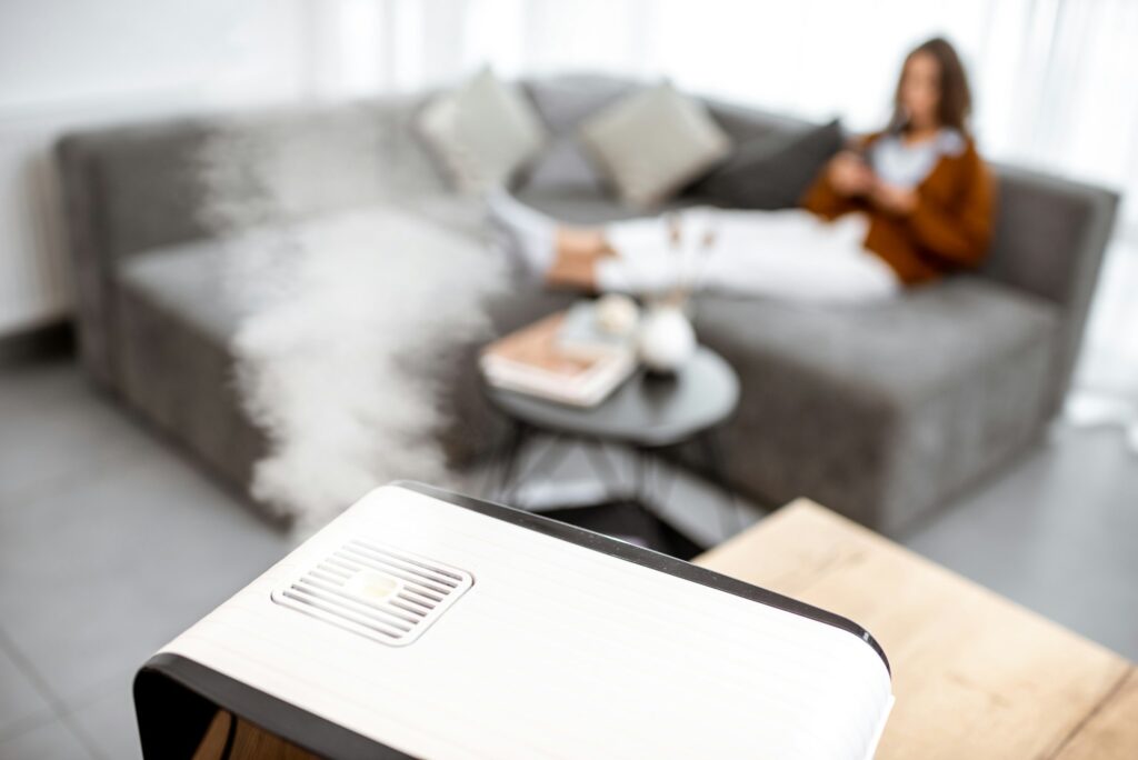 Working air humidifier at home